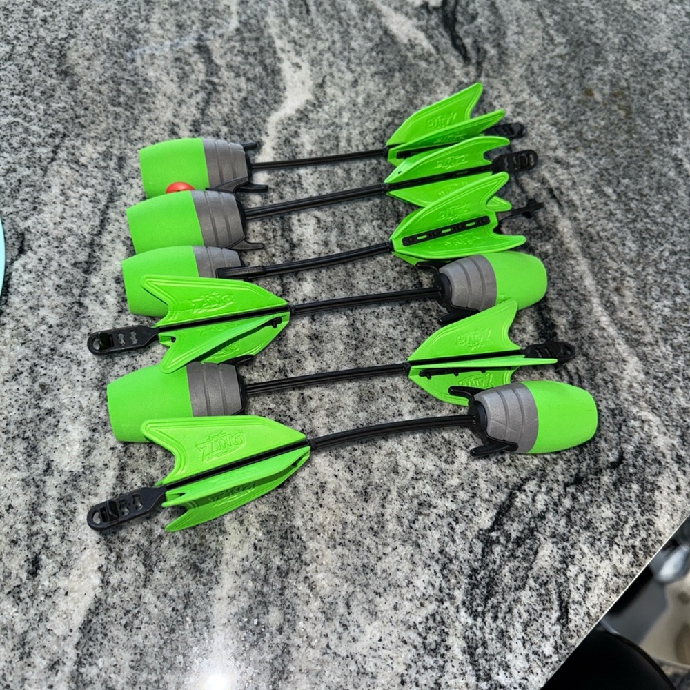 Zing Air Green Foam Arrow Darts - Set of 6